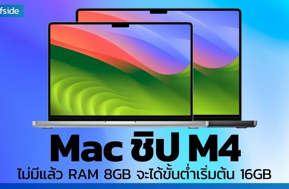 Mac ชิป M4 記憶體 RAM 16GB