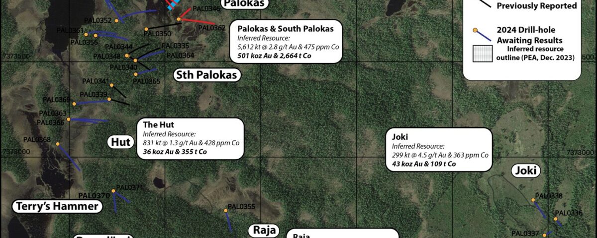 Mawson Finland Limited 進一步擴大 Rajapalot 的已知礦化區：Palokas 階梯式鑽機 7 公尺 @ 9.1 克/噸金和 706 ppm 鈷